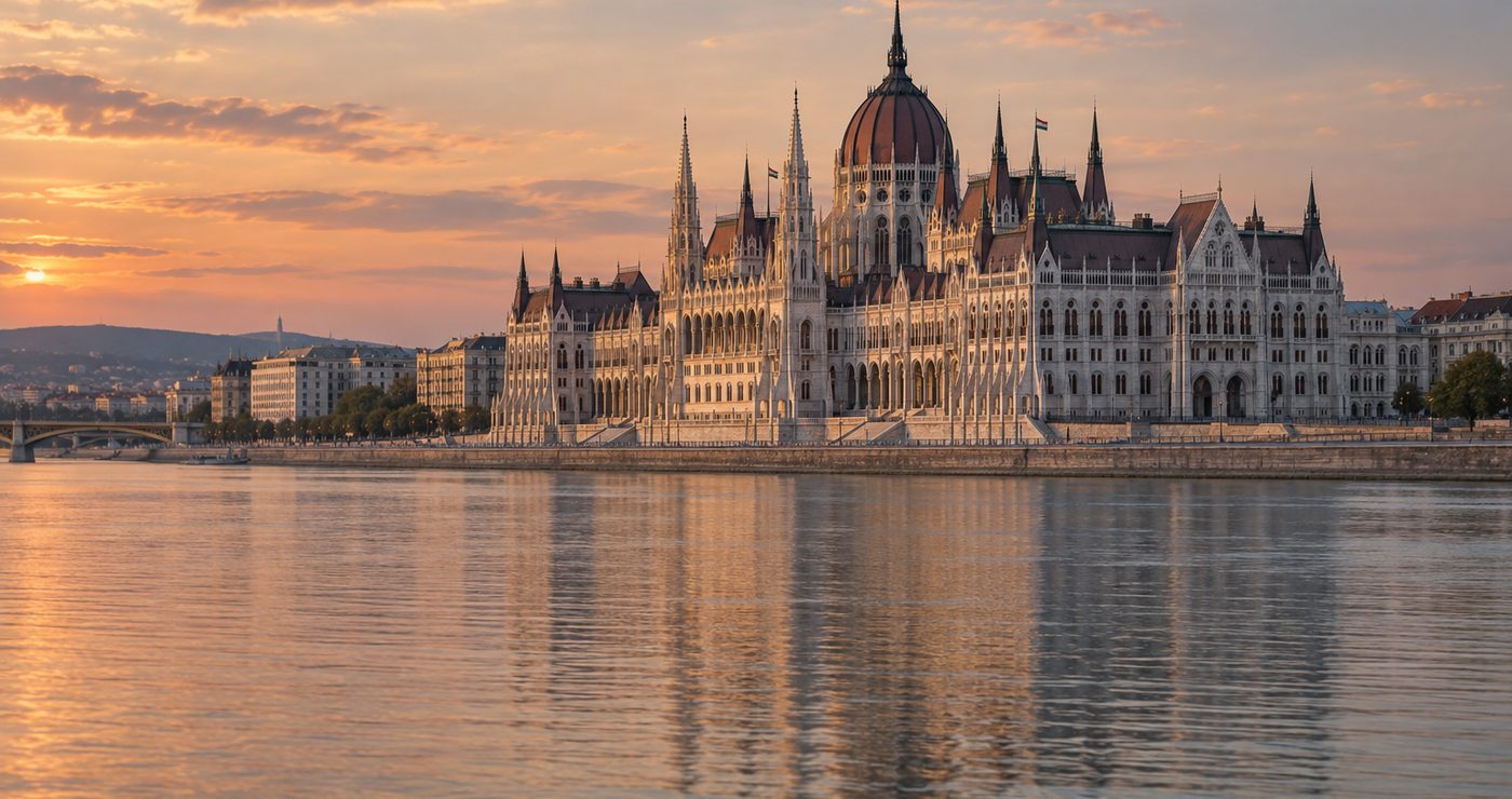 Здание парламента в Будапеште на берегу Дуная